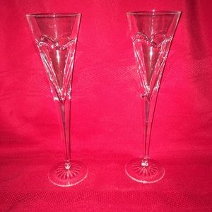 Waterford Crystal Champagne Flutes Love & Romance
